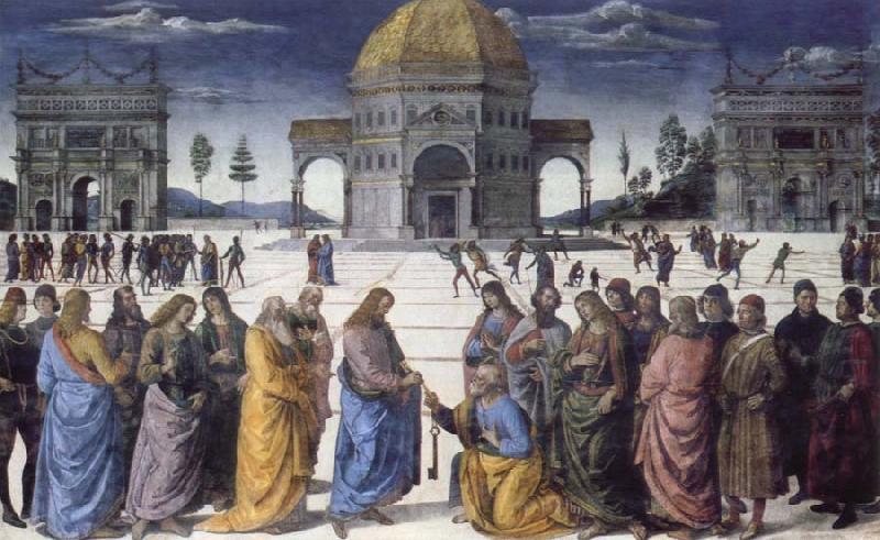 Pietro Perugino christ giving the keys to st.peter